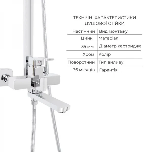 Набір змішувачів Wawel 001 + Wawel 1030 Chrome