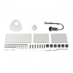 Дзеркало Lidz Sofi 140.07.05 (1) 680х875х100 настінне з 3-ма полицями асиметричне, зі світильником LD78SO6887