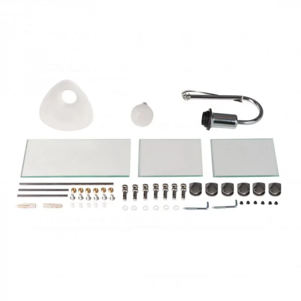 Дзеркало Lidz Sofi 140.07.05 (1) 680х875х100 настінне з 3-ма полицями асиметричне, зі світильником LD78SO6887