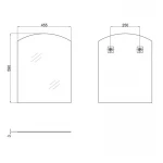 Зеркало Lidz Wieza 140.07.01 455х590 настенное прямоугольное с дугообразным верхом LD78WI4559