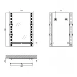 Дзеркало Lidz Michelle 140.07.06 500х700х105 настінне з поличкою прямокутне LD78MI5070