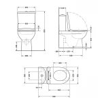 Унітаз підлоговий Qtap Scorpio Ultra Quiet безобідковий з сидінням Soft-close MATT BLACK QT14226088AMB