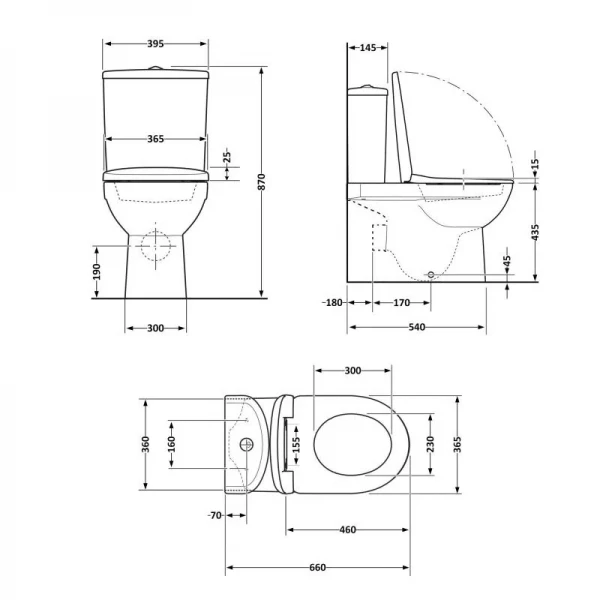Унітаз підлоговий Qtap Scorpio Ultra Quiet безобідковий з сидінням Soft-close MATT BLACK QT14226088AMB