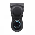 Унітаз підлоговий Qtap Scorpio Ultra Quiet безобідковий з сидінням Soft-close MATT BLACK QT14226088AMB