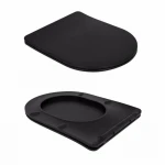 Унітаз підлоговий Qtap Scorpio Ultra Quiet безобідковий з сидінням Soft-close MATT BLACK QT14226088AMB