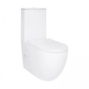 Унітаз підлоговий Qtap Robin New Ultra Quiet безобідковий з сидінням Soft-close WHITE QT13226083AW