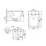 Унітаз підвісний Qtap Tern Ultra Quiet безобідковий з сидінням Soft-close WHITE QT17332303AW