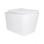 Унітаз підвісний Qtap Tern Ultra Quiet безобідковий з сидінням Soft-close WHITE QT17332303AW