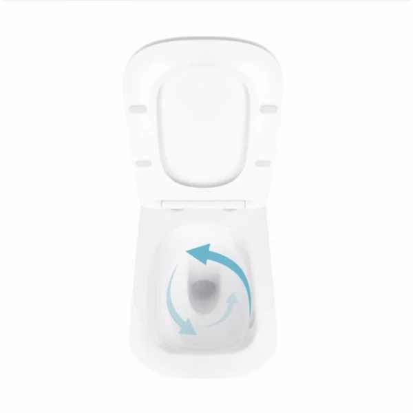 Унітаз підвісний Qtap Tern Ultra Quiet безобідковий з сидінням Soft-close WHITE QT17332303AW