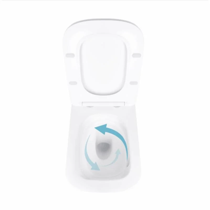 Унітаз підвісний Qtap Tern Ultra Quiet безобідковий з сидінням Soft-close WHITE QT17332303AW