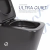 Унітаз підвісний Qtap Tern New Ultra Quiet безобідковий з сидінням Soft-close MATT BLACK QT17332303ASMB