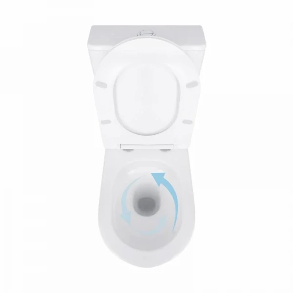 Унітаз підлоговий Qtap Virgo Ultra Quiet безобідковий з сидінням Soft-close WHITE QT18226092AW