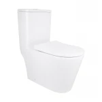 Унітаз-моноблок підлоговий Qtap Swan Ultra Quiet безобідковий з сидінням Soft-close WHITE QT16226080AW