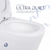 Унитаз-моноблок напольный Qtap Swan Ultra Quiet безободковый с сиденьем Soft-Close WHITE QT16226080AW