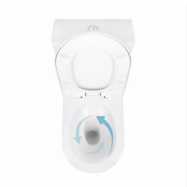 Унітаз-моноблок підлоговий Qtap Swan Ultra Quiet безобідковий з сидінням Soft-close WHITE QT16226080AW