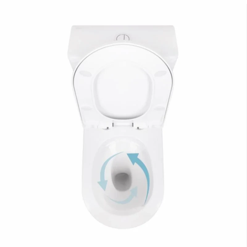 Унитаз-моноблок напольный Qtap Swan Ultra Quiet безободковый с сиденьем Soft-Close WHITE QT16226080AW