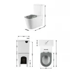 Унітаз підлоговий Qtap Freedom інклюзивний Rimless безобідковий з сидінням Soft-close WHITE QT22226098W