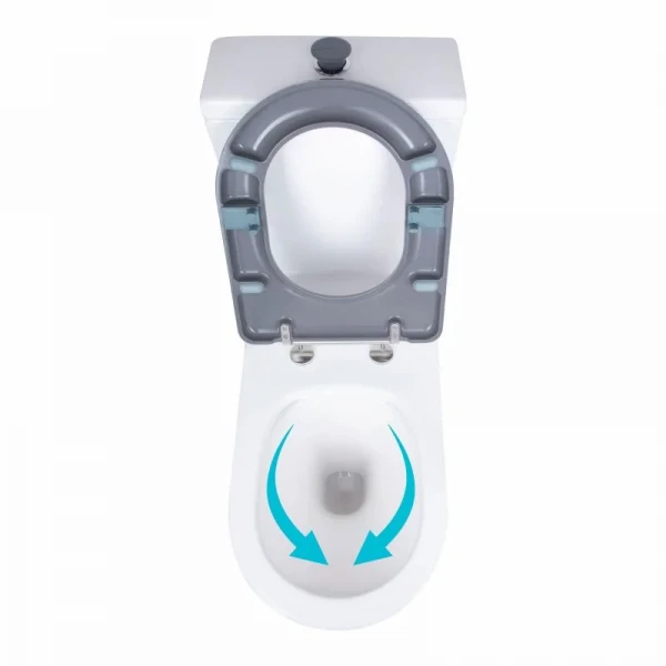 Унітаз підлоговий Qtap Freedom інклюзивний Rimless безобідковий з сидінням Soft-close WHITE QT22226098W