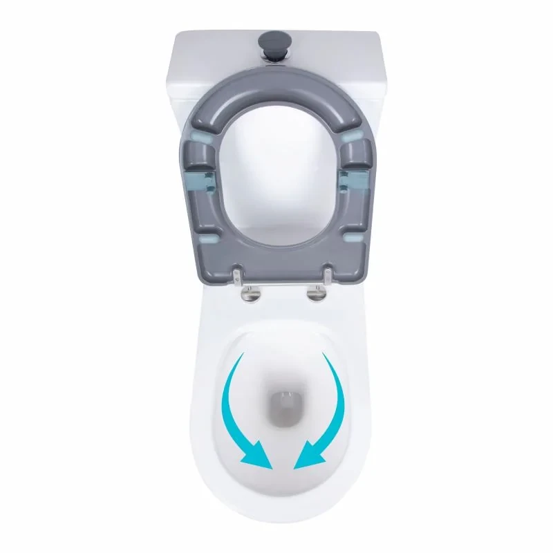 Унитаз напольный Qtap Freedom инклюзивный Rimless безободковый с сиденьем Soft-Close WHITE QT22226098W
