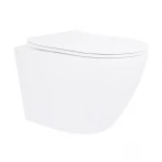 Унитаз напольный Qtap Robin безбачковый Ultra Quiet безободковый с сиденьем Soft-close WHITE QT13223381AW
