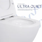 Унітаз підлоговий Qtap Robin безбачковий Ultra Quiet безобідковий безобідковий з сидінням Soft-close WHITE QT13223381AW