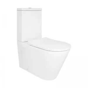 Унітаз підлоговий Qtap Vlasta Ultra Quiet безобідковий з сидінням Soft-close WHITE QT28228300W