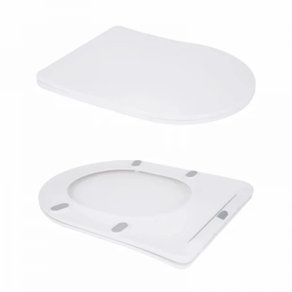 Унітаз підлоговий Qtap Vlasta Ultra Quiet безобідковий з сидінням Soft-close WHITE QT28228300W