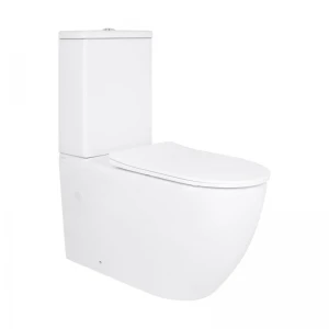 Унитаз напольный Qtap Grand Ultra Quiet безободковый с сиденьем Soft-close WHITE QT26228301W