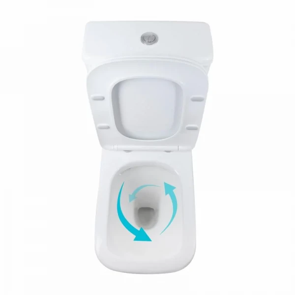 Унітаз підлоговий Qtap Stenava Rimless безобідковий з сидінням Soft-close WHITE QT27228303W