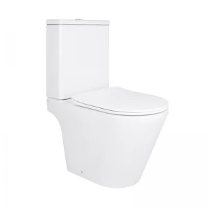 Унітаз підлоговий Qtap Dove Rimless безобідковий з сидінням Soft-close WHITE QT06228380BW