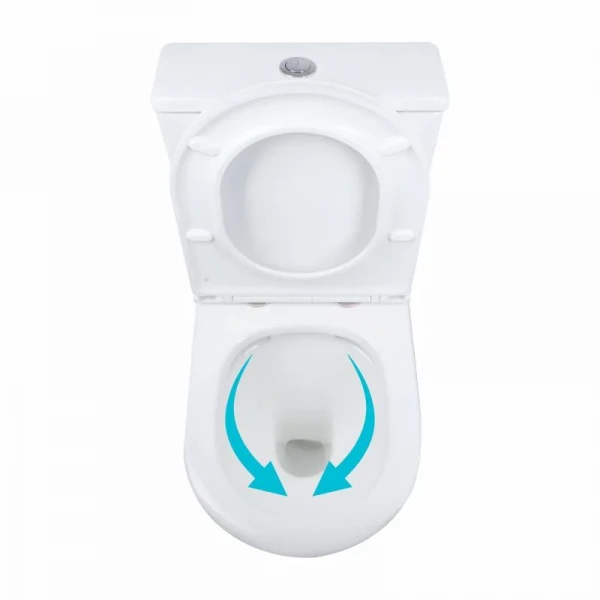 Унітаз підлоговий Qtap Dove Rimless безобідковий з сидінням Soft-close WHITE QT06228380BW