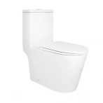 Унітаз-моноблок підлоговий Qtap Kolibri Ultra Quiet безобідковий з сидінням Soft-close WHITE QT10226380W