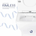 Унітаз підлоговий Qtap Aries Rimless безобідковий з сидінням Soft-close WHITE QT03228302W