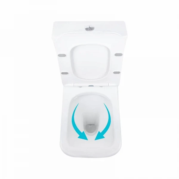 Унітаз підлоговий Qtap Aries Rimless безобідковий з сидінням Soft-close WHITE QT03228302W