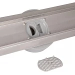 Трап из нержавеющей стали Qtap Scorpio Tile600 линейный под плитку (поворотный сифон/сухой затвор)