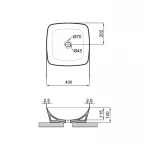 Раковина-чаша Qtap Kolibri 400x400x140 Matt black QT10112144MBMBN