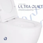 Унітаз підвісний Qtap Robin Ultra Quiet безобідковий з сідінням Soft-close 520x365x365 мм WHITE