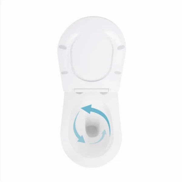 Унітаз підвісний Qtap Robin Ultra Quiet безобідковий з сідінням Soft-close 520x365x365 мм WHITE