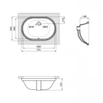 Раковина Qtap Stork 570x390x210 White QT15110522W