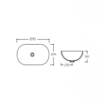 Раковина Qtap Leo 610x405x185 White QT11118014W