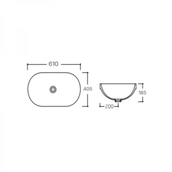 Раковина Qtap Leo 610x405x185 White QT11118014W