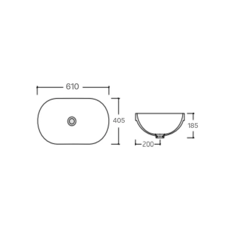 Раковина Qtap Leo 610x405x185 White QT11118014W