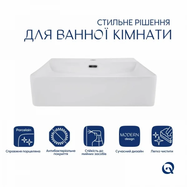 Раковина Qtap Nando LT 500х420х130 White QT12116146AW