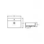 Раковина Qtap Nando LT 500х420х130 Matt black QT12116146AMB