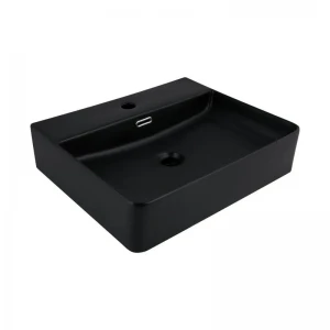 Раковина Qtap Nando LT 500х420х130 Matt black QT12116146AMB
