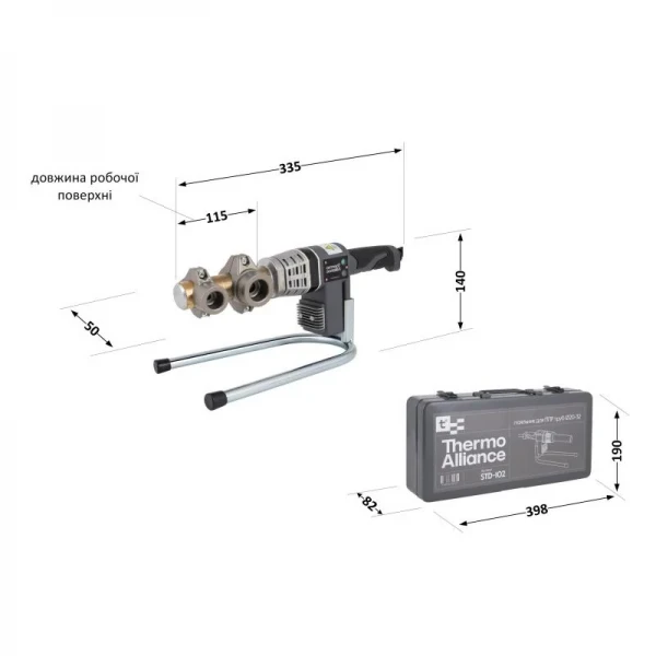 Паяльник для пластиковых труб Thermo Alliance STD-102 Ø20-32 (автоматический 700W)