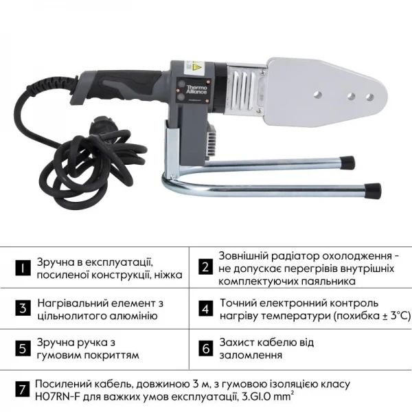 Паяльник для пластиковых труб Thermo Alliance STD-103 Ø20-63 (автоматический 800W)