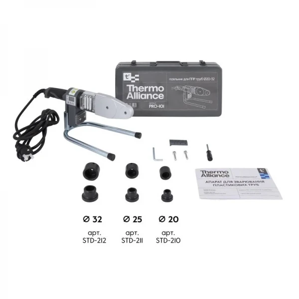 Паяльник для пластиковых труб Thermo Alliance PRO-101 Ø20-32 (автоматический с дисплеем, 600W)