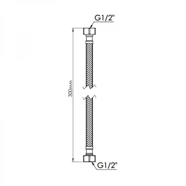 Шланг для воды Thermo Alliance Standart 30 см NYLON 1/2
