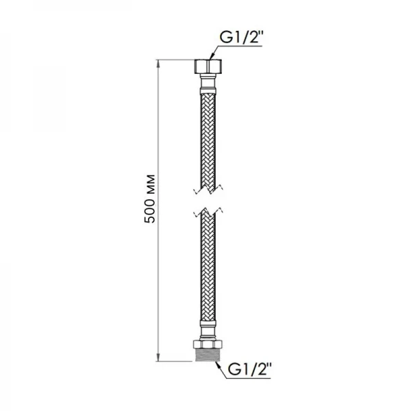 Шланг для воды Thermo Alliance Standart 50 см NYLON 1/2